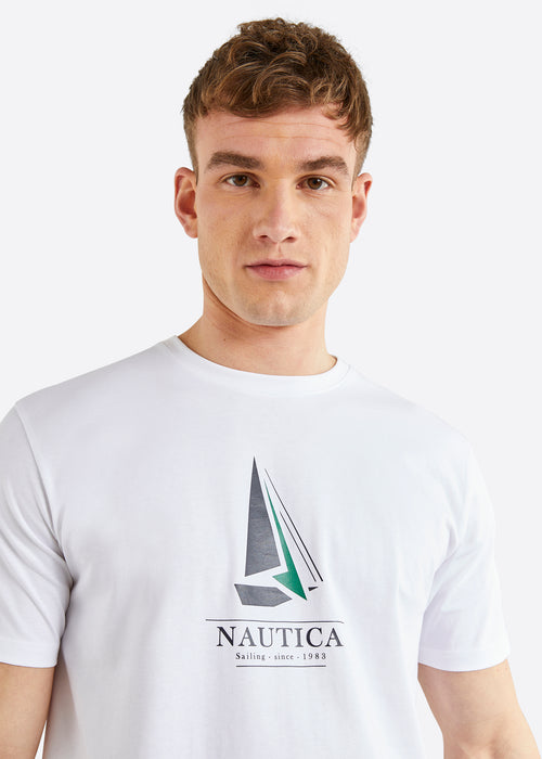 Nautica Evander T-Shirt - White - Detail