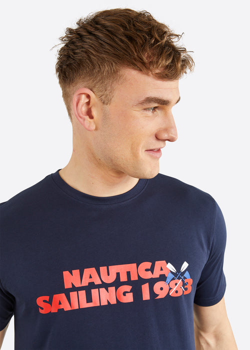 Nautica Kylian T-Shirt - Dark Navy - Detail