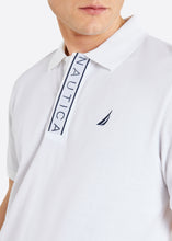 Load image into Gallery viewer, Nautica Quentin Polo Shirt - White - Detail