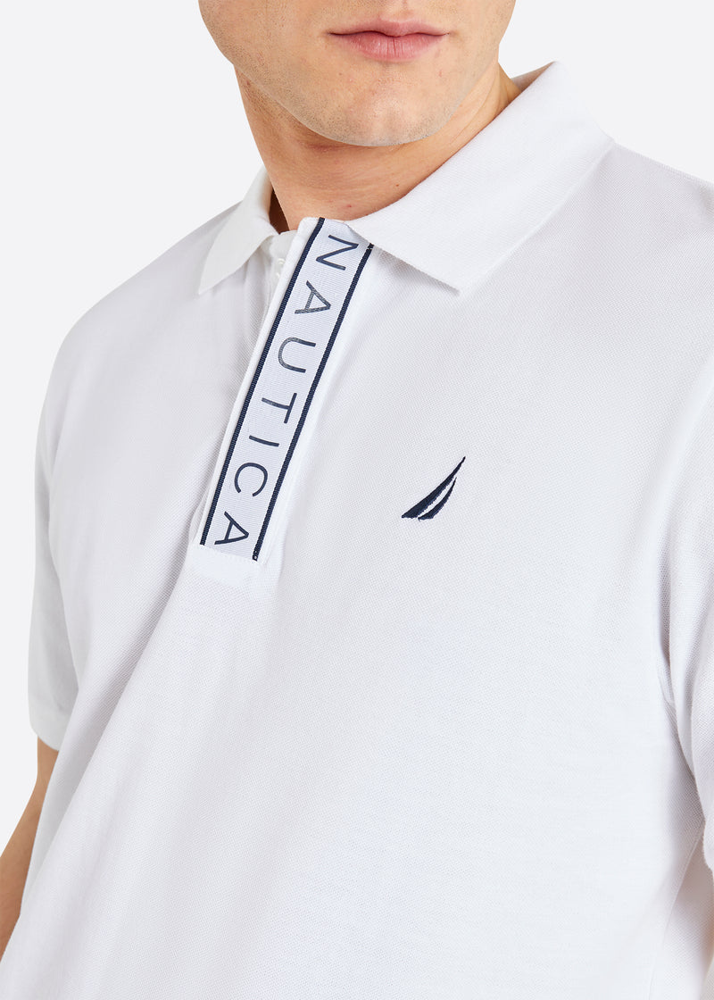 Nautica Quentin Polo Shirt - White - Detail