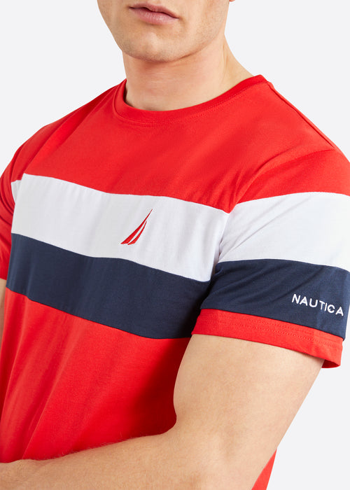 Nautica Ronin T-Shirt - True Red - Detail