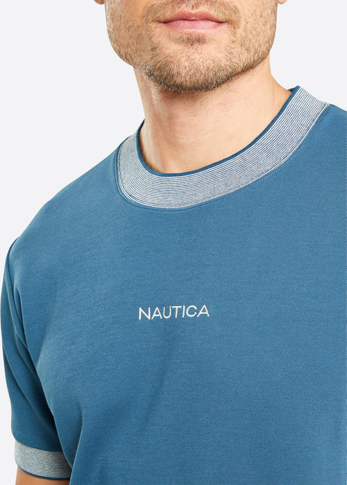 Nautica Cannon T-Shirt - Teal - Detail