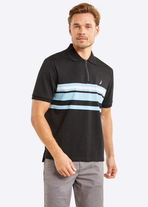 Nautica Princeton Polo Shirt - Black - Front