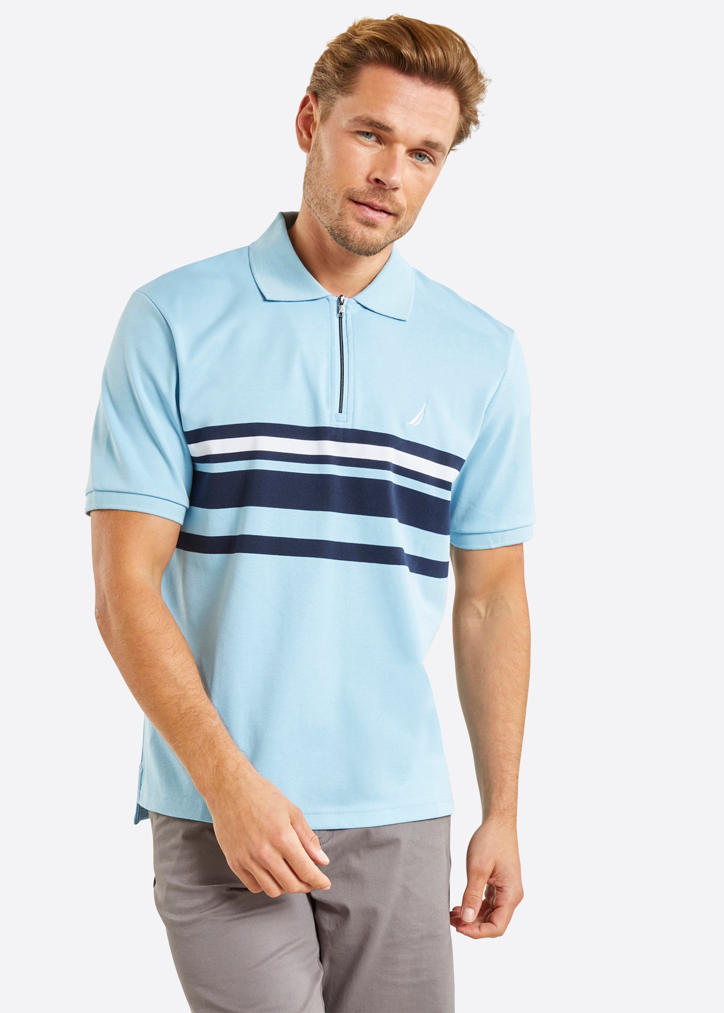 Nautica Princeton Polo Shirt - Sky Blue - Front