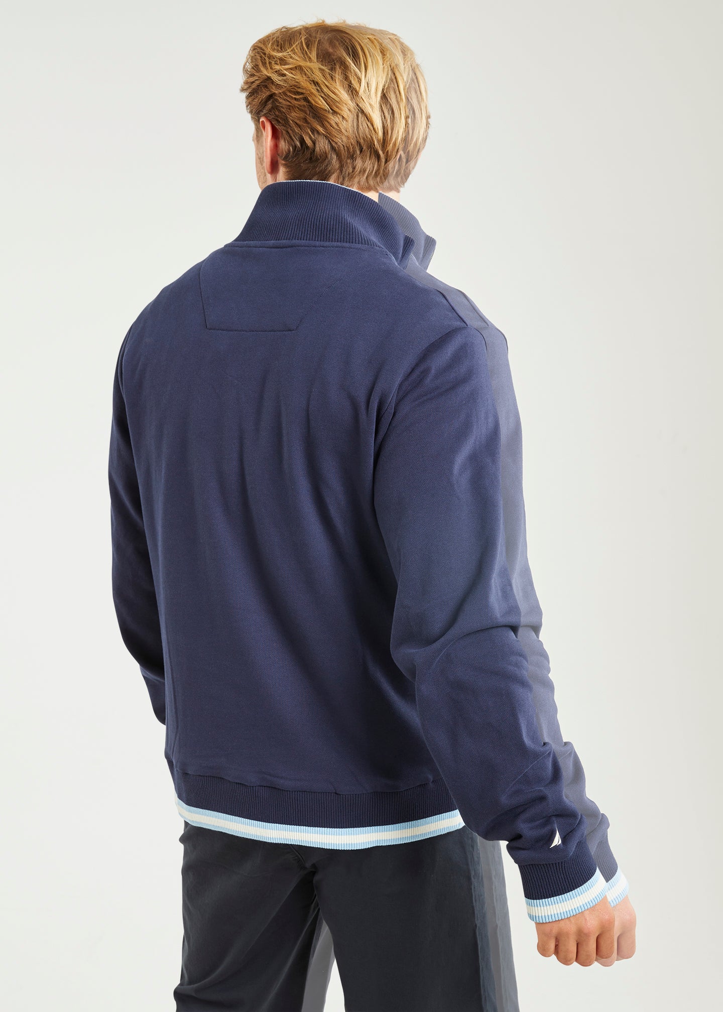 Nautica Banff 1/4 Zip Top - Dark Navy - Back