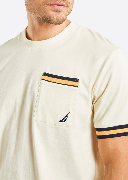 Nautica Powell T-Shirt - Ecru - Detail