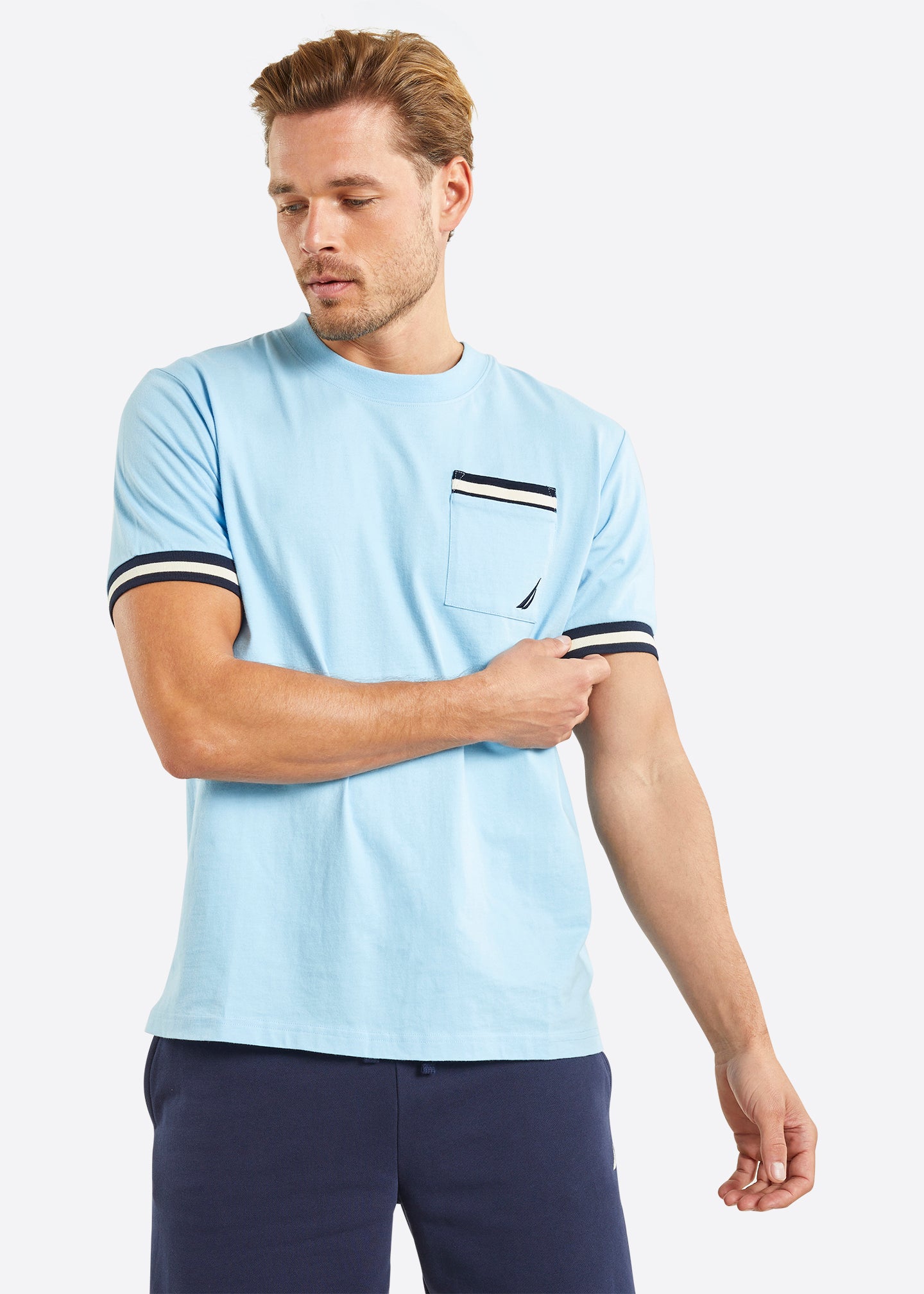 Nautica Powell T-Shirt - Sky Blue - Front
