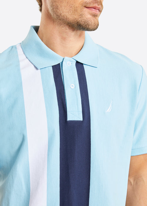 Nautica Cambridge Polo Shirt - Sky Blue - Detail