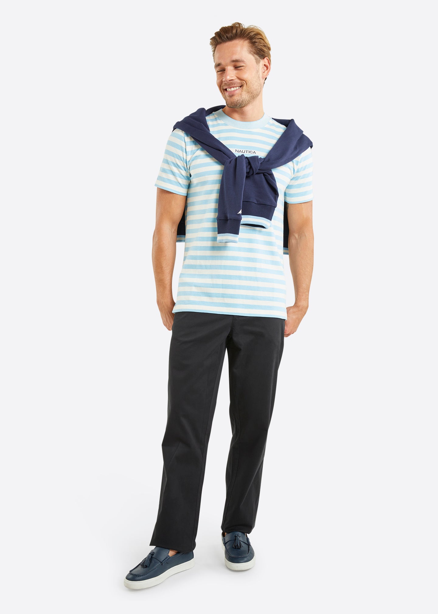 Nautica Stratford T-Shirt - Sky Blue - Full Body