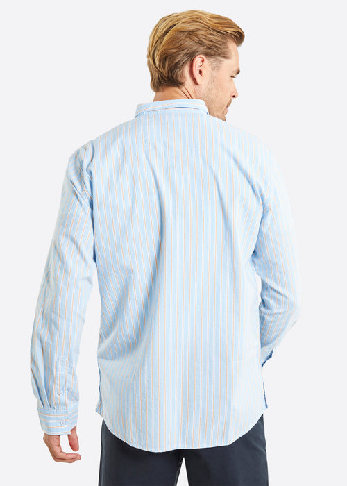 Nautica Edmonton Long Sleeve Shirt - Sky Blue - Back
