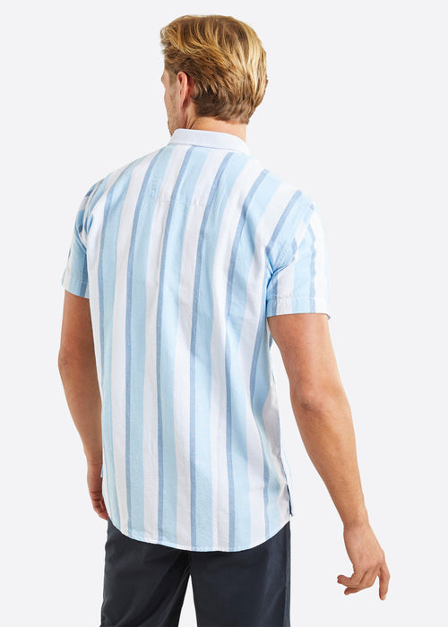 Nautica Rupert Short Sleeve Shirt - Sky Blue - Back
