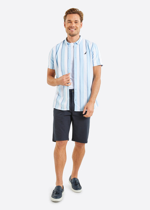Nautica Rupert Short Sleeve Shirt - Sky Blue - Full Body