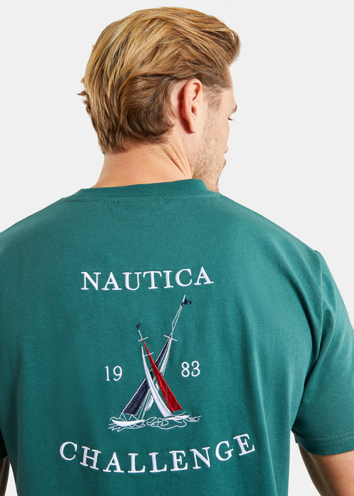Nautica Manitoba T-Shirt - Moss Green - Detail