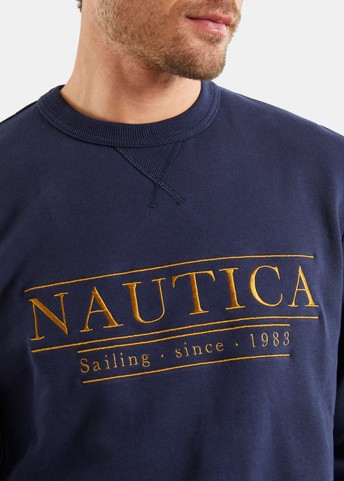 Nautica Nebraska Sweatshirt - Dark Navy - Detail