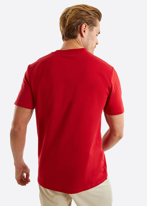Nautica Carnegie T-Shirt - Crimson - Back