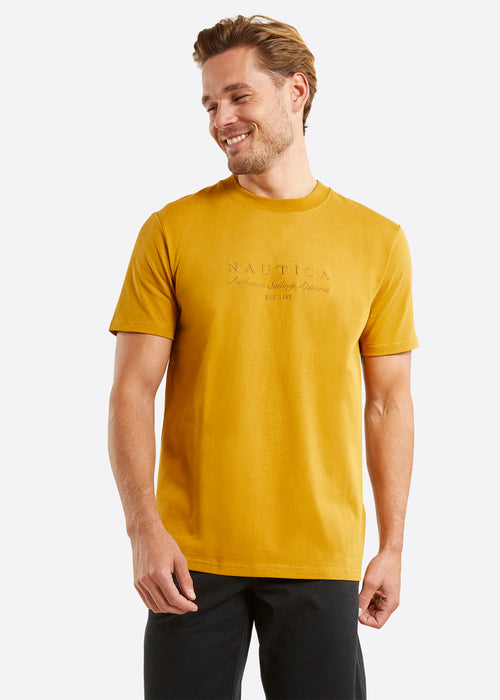 Nautica Carnegie T-Shirt - Gold - Front