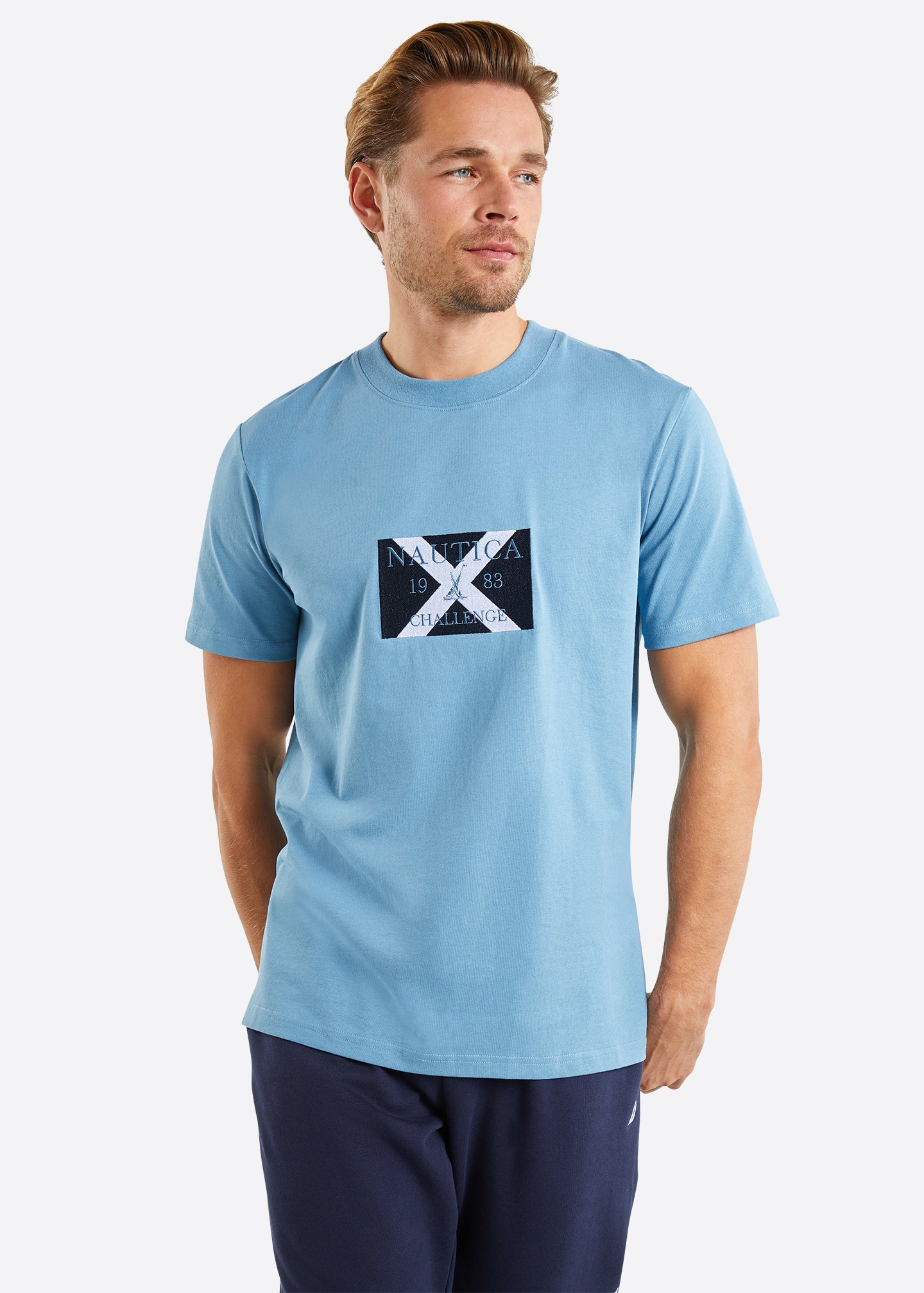 Nautica Columbus T-Shirt - Denim Blue - Front