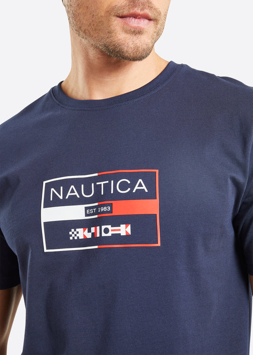 Nautica Alves T-Shirt - Dark Navy - Detail