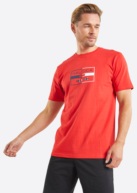 Nautica Alves T-Shirt - True Red - Front