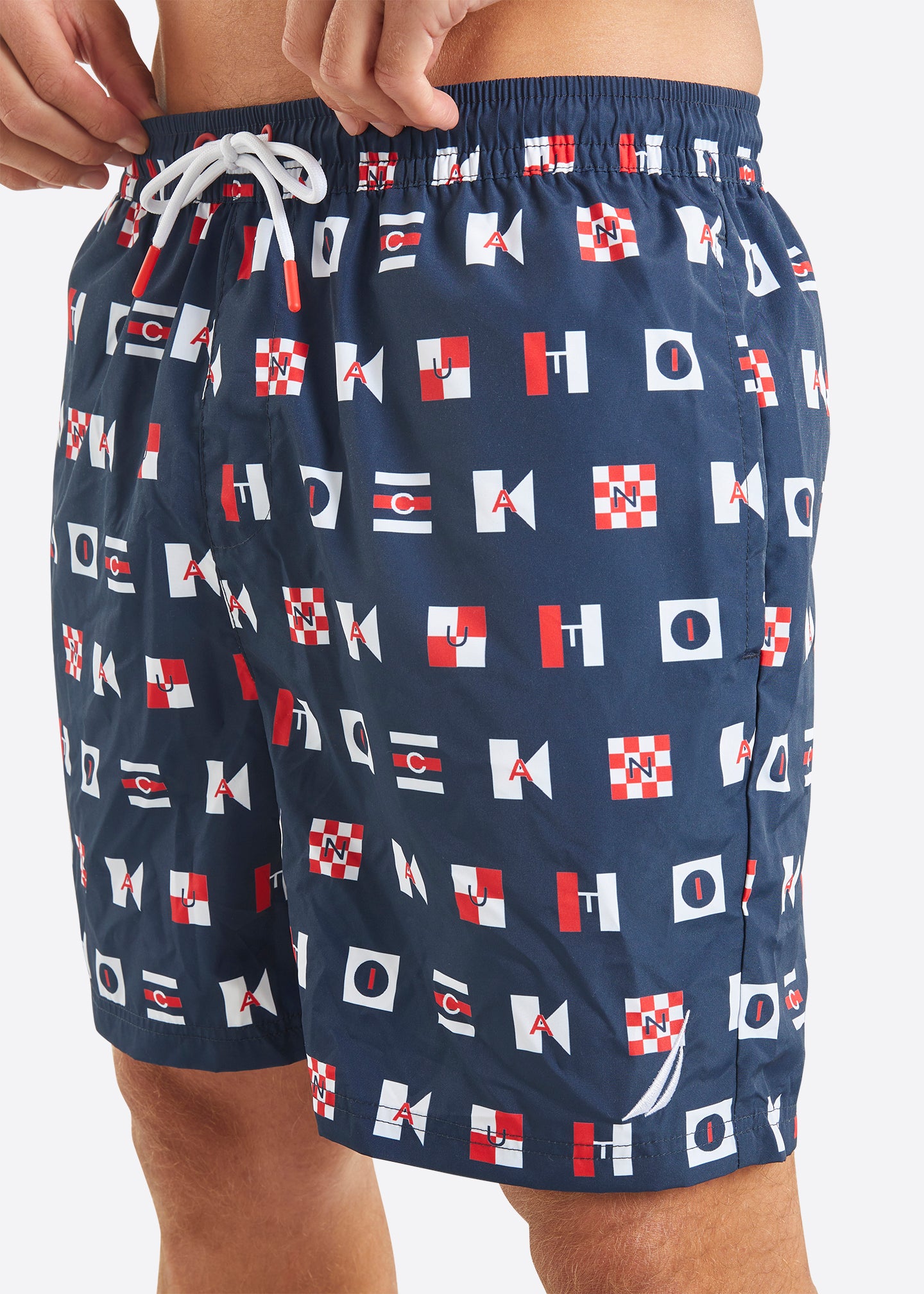 Nautica Kinloss 6" Swim Short - Dark Navy - Detail