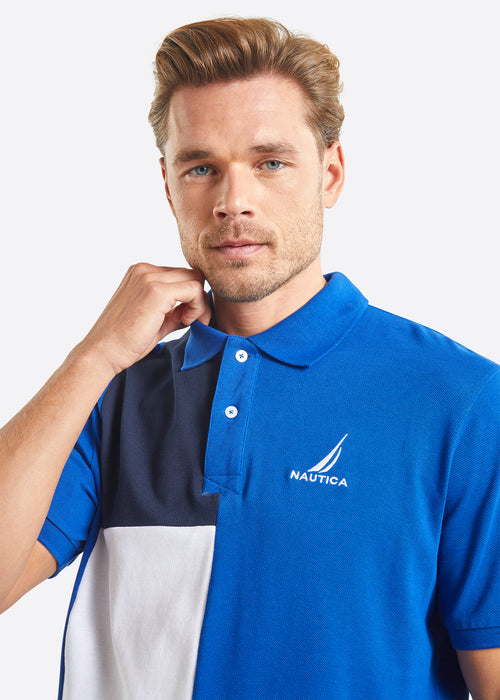 Nautica Forbes Polo Shirt - Cobalt - Detail