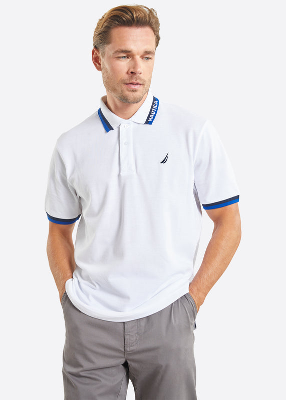Nautica Elm Polo Shirt - White  - Front