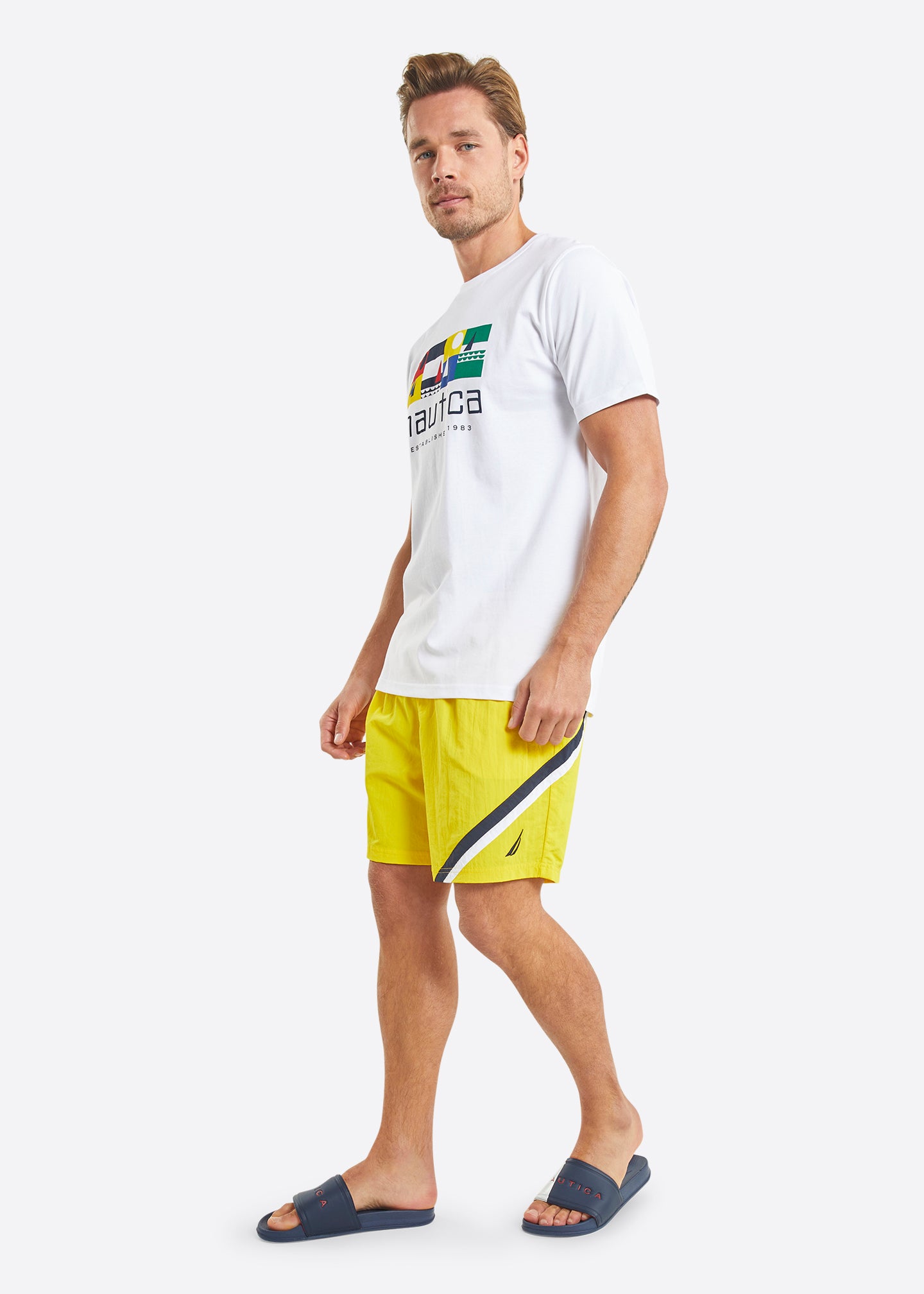 Nautica Grampian 6" Swim Short - Yellow - Full Body