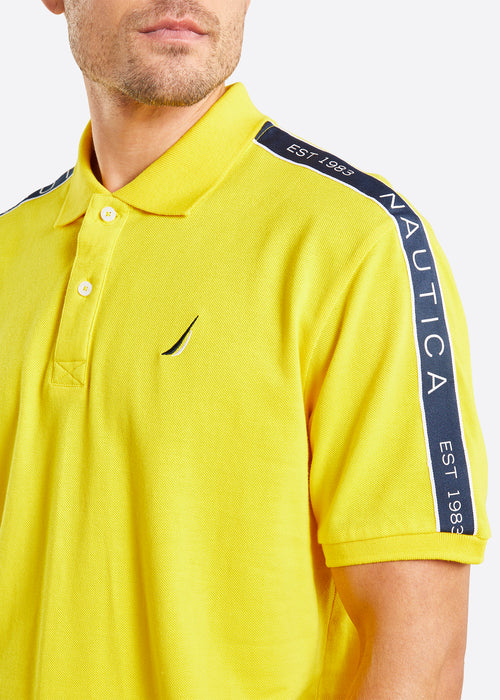 Nautica Connolly Polo Shirt - Yellow - Detail
