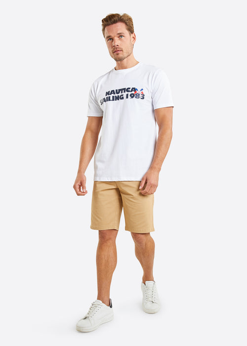 Nautica Kylian T-Shirt - White - Full Body