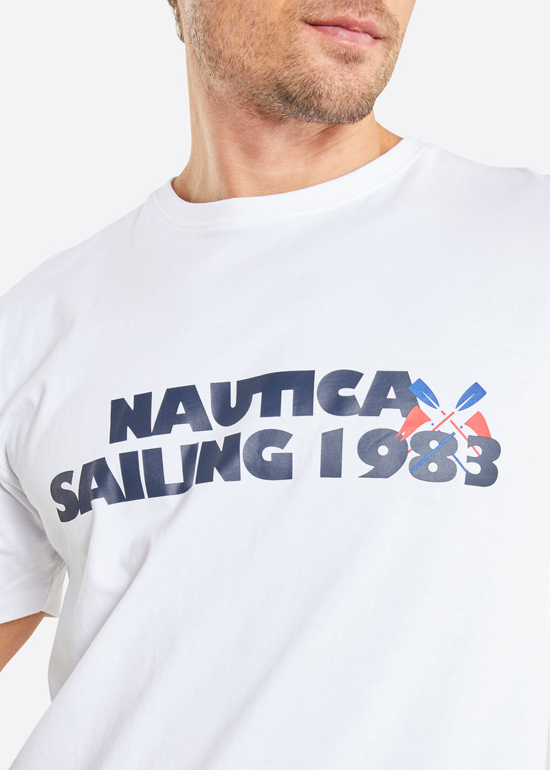 Nautica Kylian T-Shirt - White - Detail