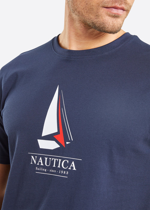 Nautica Evander T-Shirt - Dark Navy - Detail