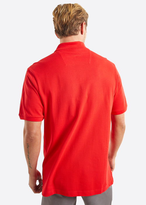 Nautica Khai Polo Shirt - True Red - Back