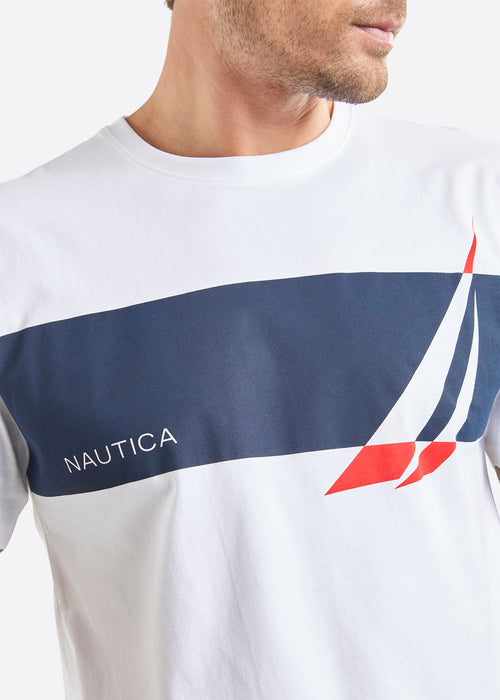 Nautica Adonis T-Shirt - White - Detail