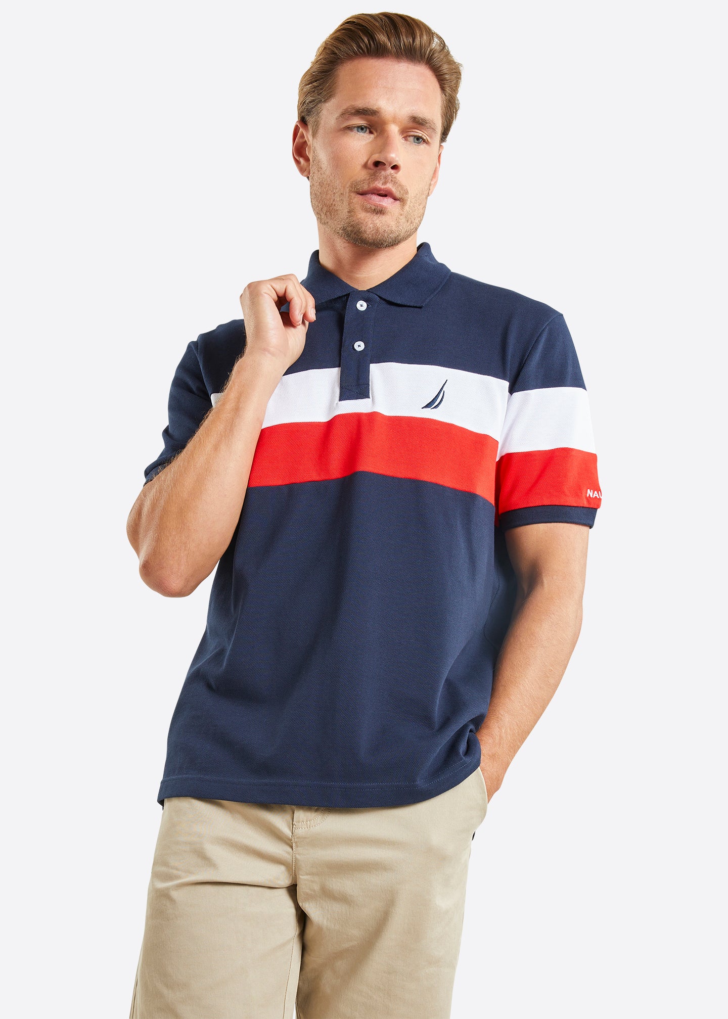 Nautica Ike Polo Shirt - Dark Navy - Front