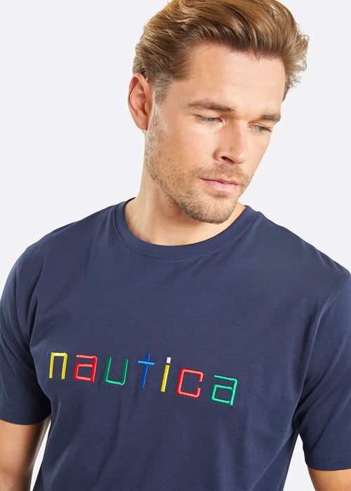 Nautica Bodie T-Shirt - Dark Navy - Detail
