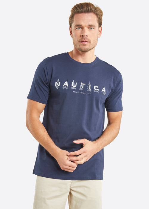 Nautica Cade T-Shirt - Dark Navy - Front