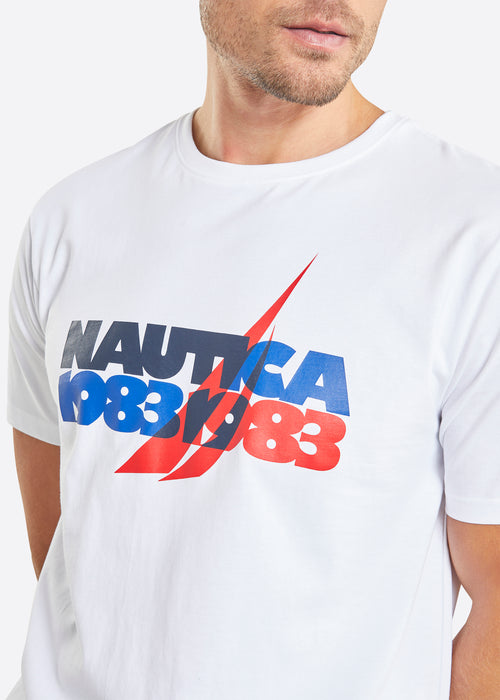 Nautica Nasir T-Shirt - White - Detail