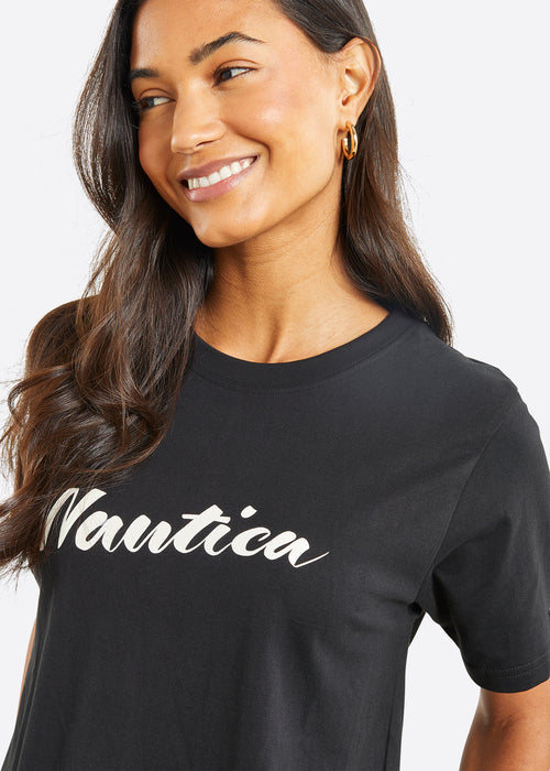 Nautica Virginia Crop T-Shirt - Black - Detail