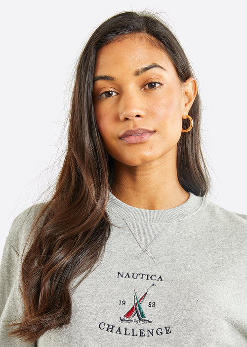 Nautica Belcarra Sweatshirt - Grey Marl - Detail