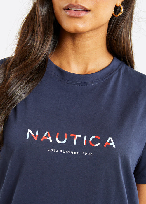 Nautica Airdrie T-Shirt - Dark Navy - Detail