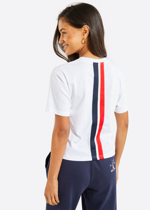 Nautica Delburn Crop T- Shirt - White - Back