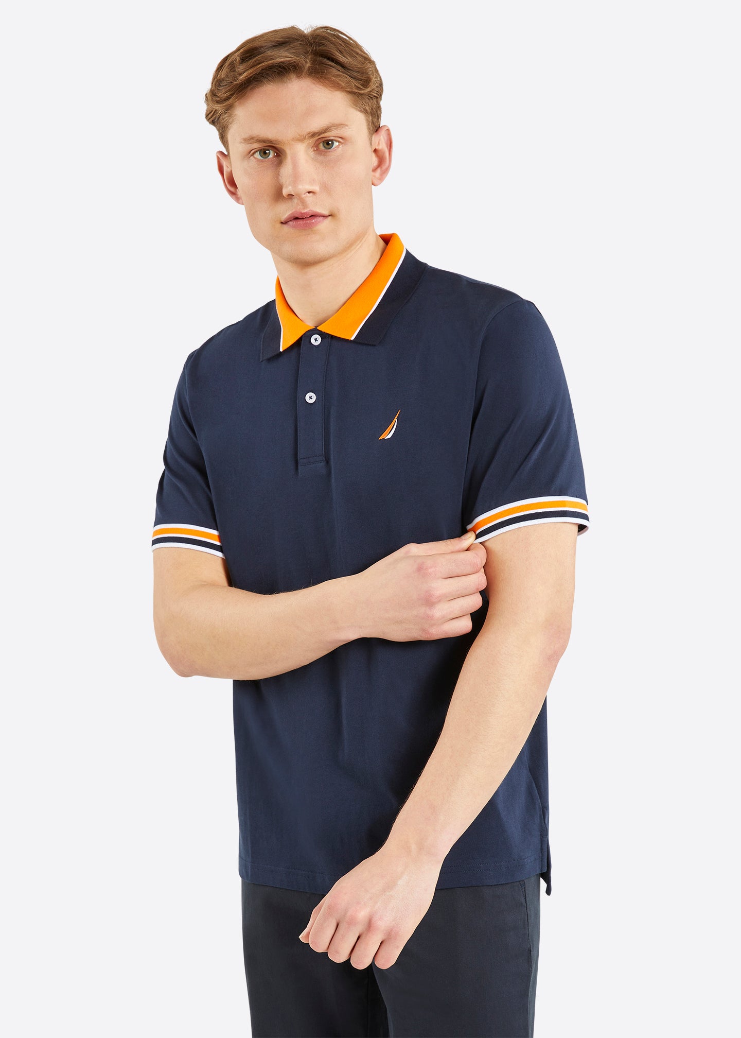 Nautica Blyford Polo Shirt - Dark Navy - Front