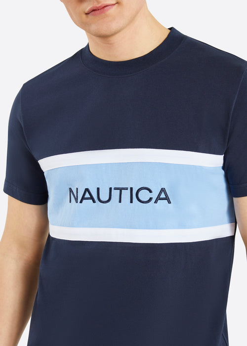 Nautica Henfield T-Shirt - Dark Navy - Detail