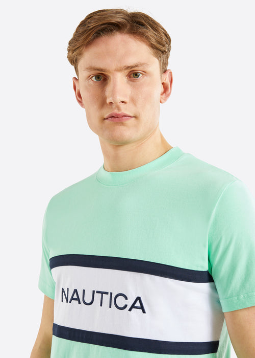Nautica Henfield T-Shirt - Mint - Detail