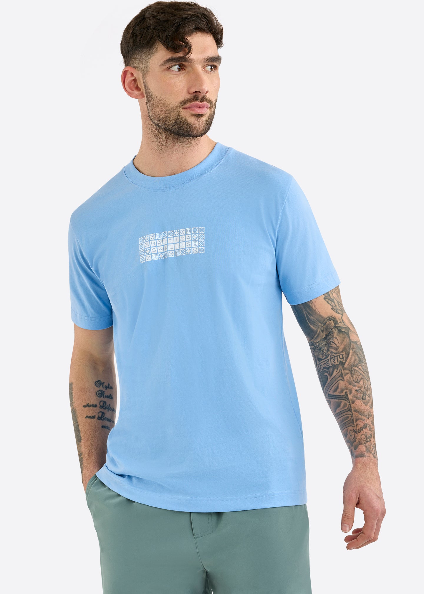 Bodmin T-Shirt - Natural Blue