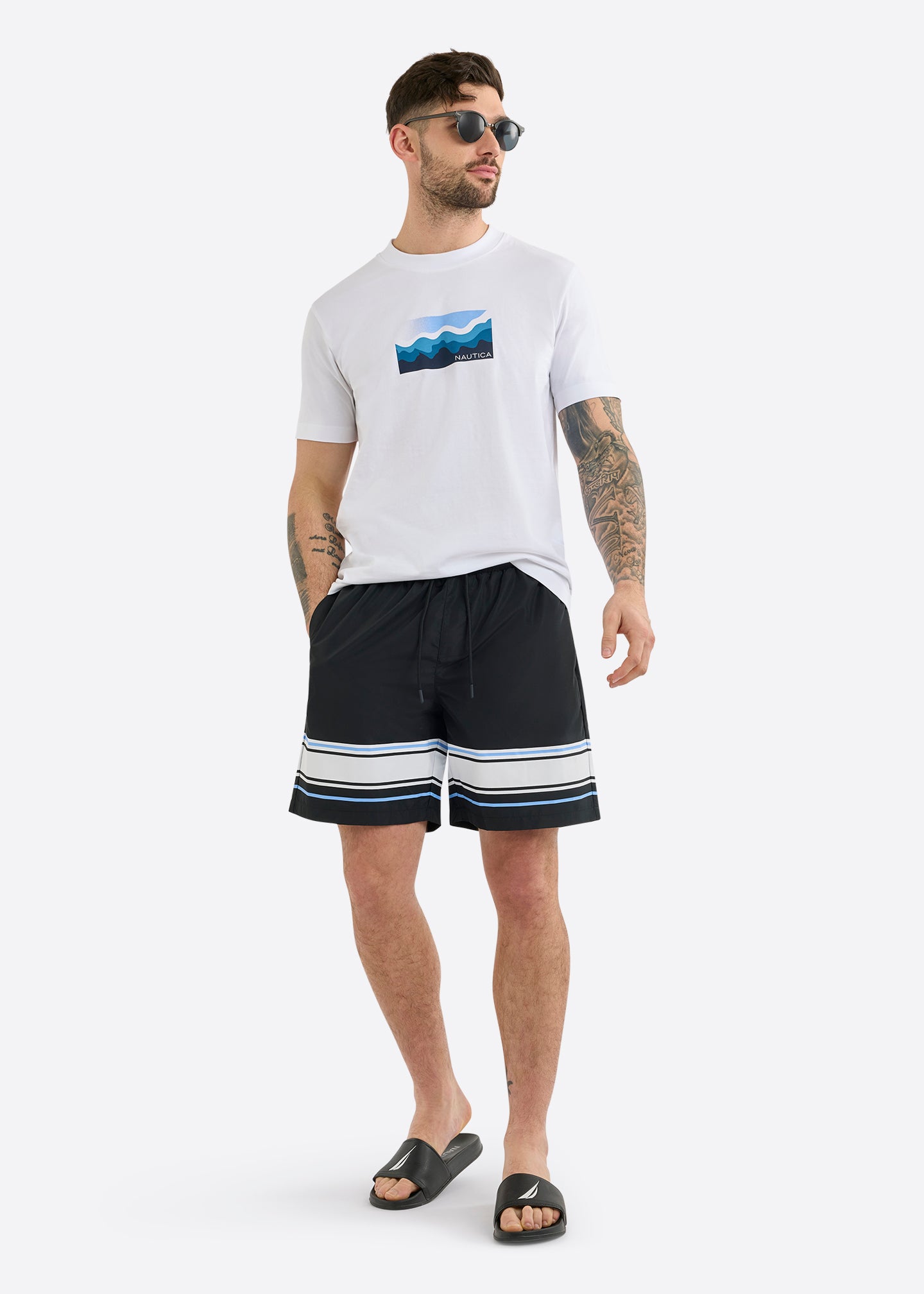 Nautica Cromer Swim Short-Black-Full Body