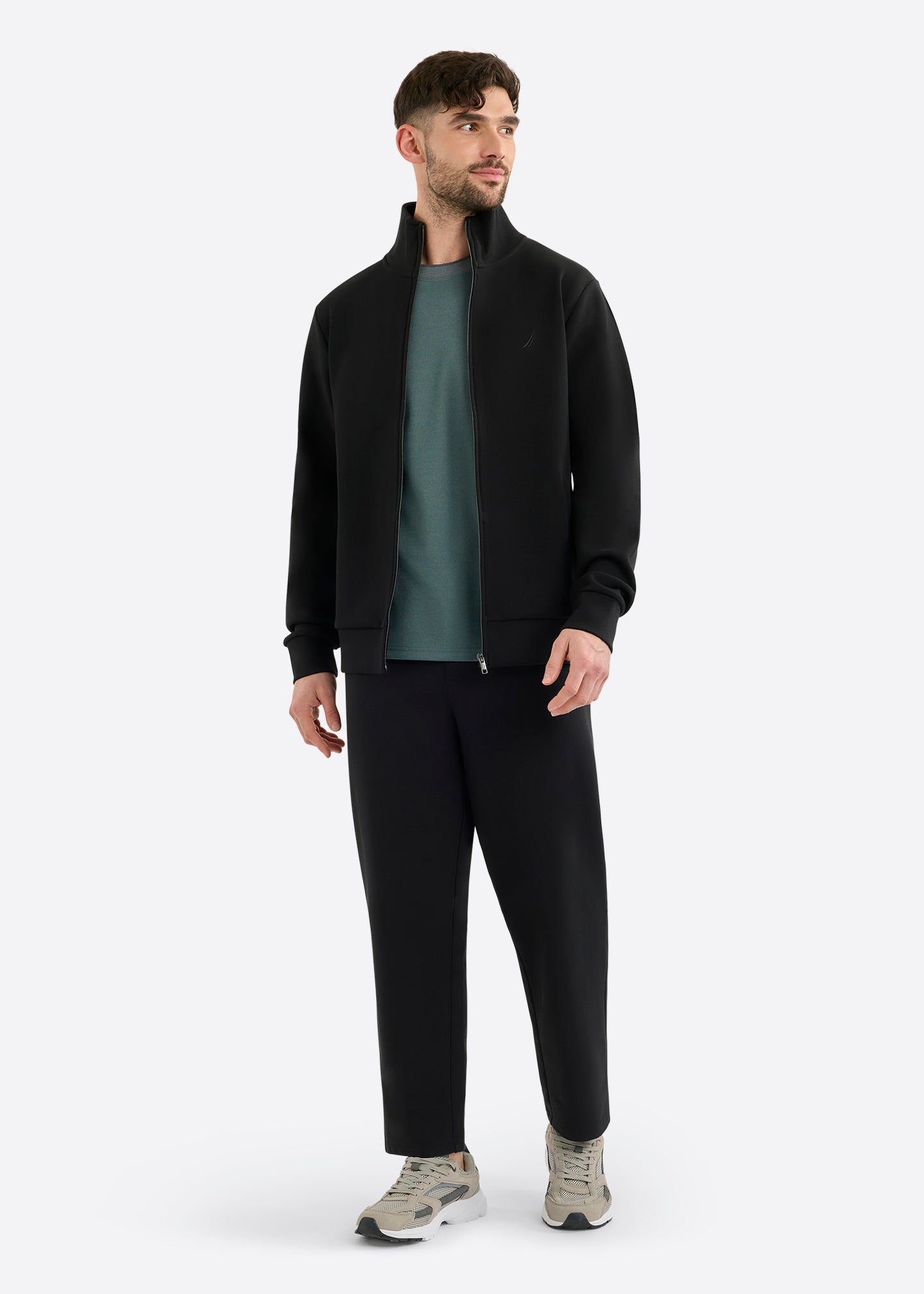 Nautica Cubert Full Zip Top-Black-Full Body