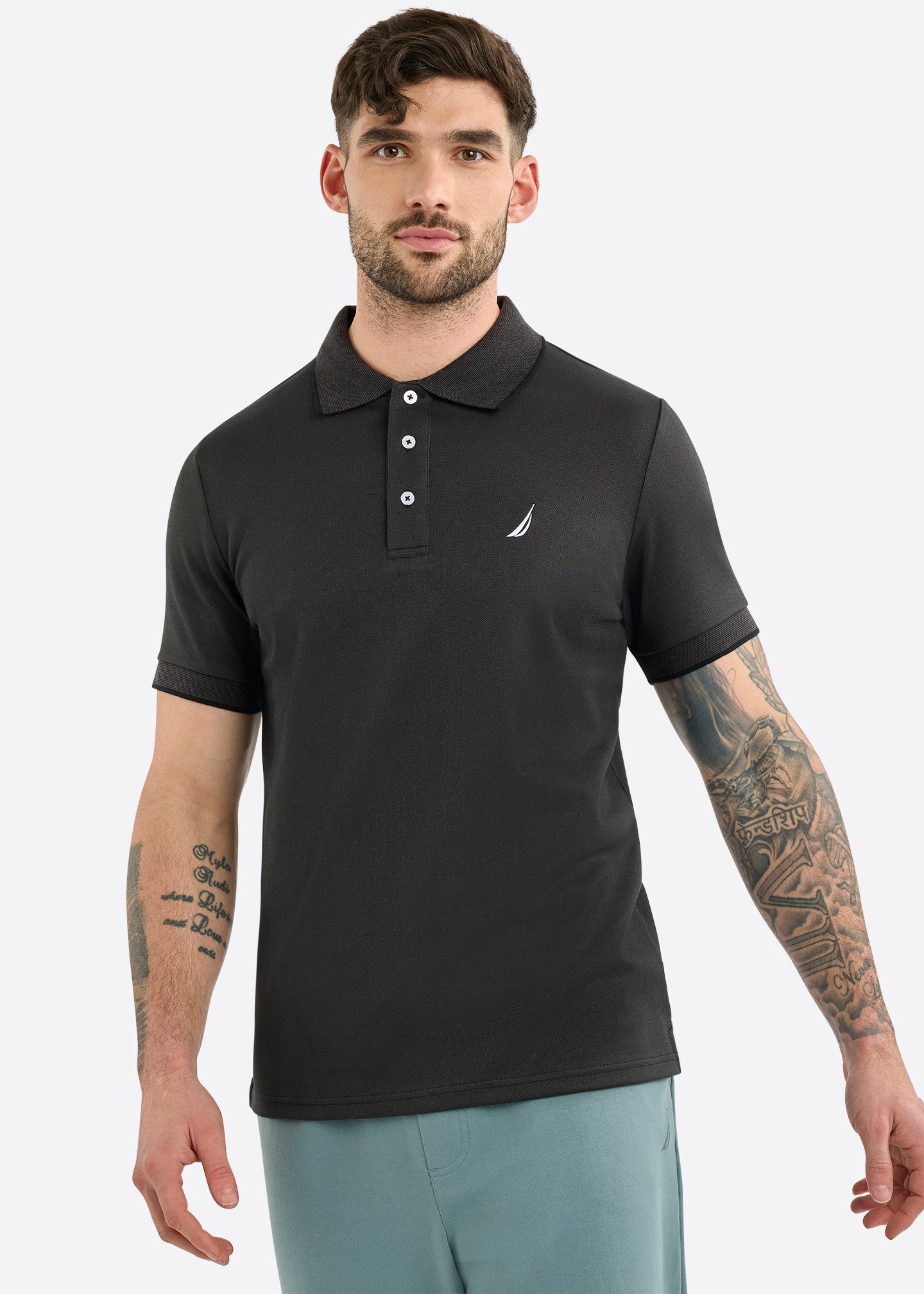 Nautica Harlyn Polo-Black-Front