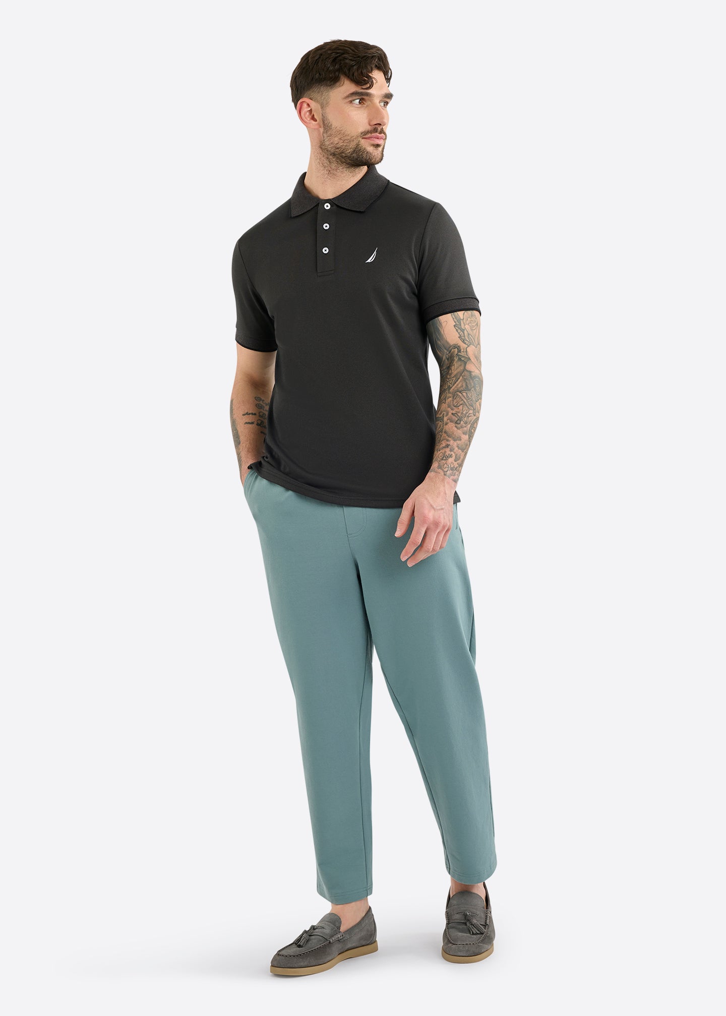 Nautica Harlyn Polo-Black-Full Body
