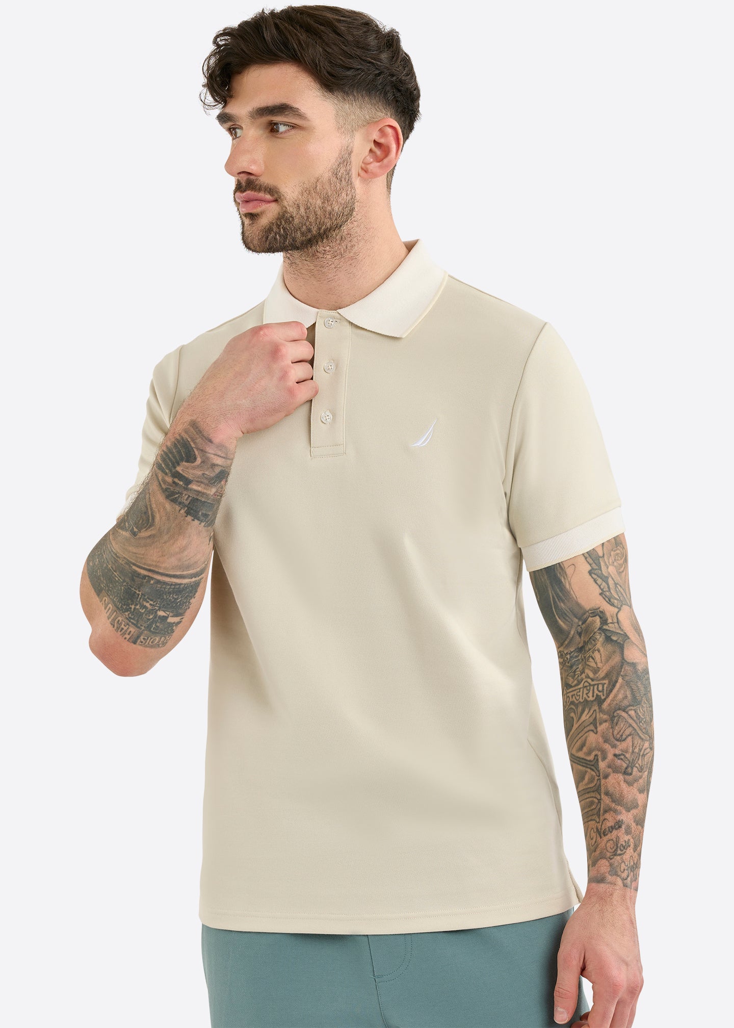 Nautica Harlyn Slim Fit Polo-Buff-Front